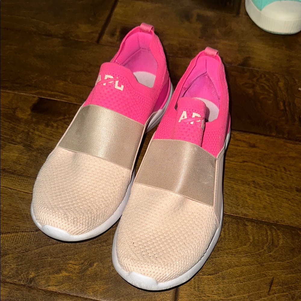 APL Pink and Cream Slip-On Sneakers